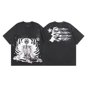 T-shirts décontractés d'été pour hommes en coton pur imprimés avec la série <span class=keywords><strong>Hell</strong></span> and Star NFC, tendance et de haute qualité - Product Image 2