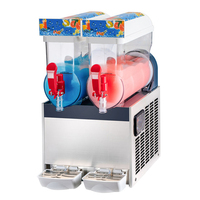 Machine à slush commerciale en acier inoxydable 304, prix compétitif, fournisseur chinois #   2 réservoirs de 12 L à dégivrage automatique certifiés CE