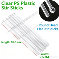Bâtonnets mélangeurs en plastique pour cocktails, café et boissons, 8 pouces, blancs, noirs, oranges, rouges, pour bars et fêtes, vente en gros