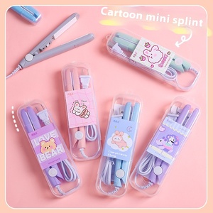 Dessin animé Mini <span class=keywords><strong>planche</strong></span> à repasser électrique lisseur à cheveux à double usage pour femmes fer à friser <span class=keywords><strong>planche</strong></span> à friser frange outils de coiffure polyvalents - Product Image 5