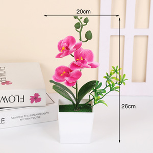 Orchidée Phalaenopsis Artificielle en Pot de 26 cm en Matière PP Faite à la Main pour Décoration d'Entrée - Yiwu Datuo Florist - Product Image 2