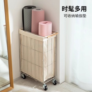 Panier à linge pliable en acier inoxydable pour salle de bain, <span class=keywords><strong>chambre</strong></span> à coucher, <span class=keywords><strong>chambre</strong></span> <span class=keywords><strong>d</strong></span>'amis, chariot de rangement domestique - Product Image 5
