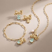 EDGE Boucles d'oreilles pendantes pour femme, personnalisées, avec pendentif cœur et nœud doré, bijoux romantiques, tendance, minimalistes, vente en gros