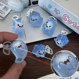 Luminous Halloween Ghost Model Keychain <strong>Glow</strong> <strong>in</strong> <strong>the</strong> <strong>Dark</strong> Ghost KeyChain Cute Jelly Bag Phone Pendant Headphone Case Charm Decor - Product Image 6