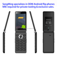 Téléphone à clapet Android Odm Clamshell Dual Sim Dual Screen Kosher 4g Volte avec écran tactile, Android avec Waze et Android Auto