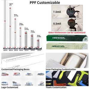 Highcool PPF ม้วนบราใสใส TPU PPF 7mil 8ล้าน10ล้านบาท12ล้านปอนด์ห่อรถยนต์ป้องกันสีเหลืองกันรอยขีดข่วนหายเอง PPF - Product Image 3