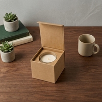 Boîtes rigides en papier écologique avec revêtement UV, emballage durable pour bougies et boîte cadeau pour bougies d'aromathérapie