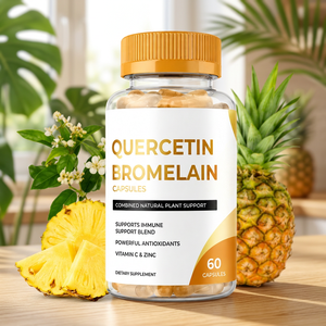 Capsules de Quercétine et Bromélaïne, 60 unités, Complément de Soutien Immunitaire avec Vitamine C, Zinc, Formule Antioxydante, Mélange Végétal Naturel - Product Image 5