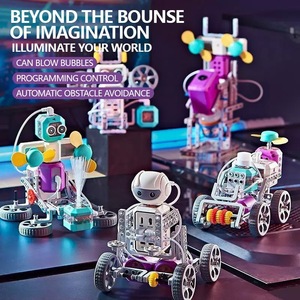 STEM Robot Building Blocks Kit Plastic <b>Battery</b> <b>Operated</b> App Programming Toy 402 Parts Physical Science Experiment Set for Ages - Product Image 3