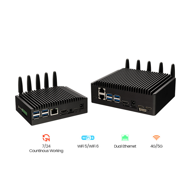 RS485 RS232 IoT RK 3588 Rk3568 Linux Android Fanless Rugged Edge Computing Industry Industrial Box Mini PC Embedded Computer