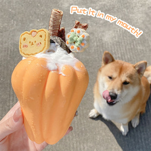 Kabak kafa ile yeni çevre dostu silikon köpek kedi maması kabı korsan grafik Anti-Bite anti-isyan oyuncak evcil tatlılar için depolama - Product Image 1