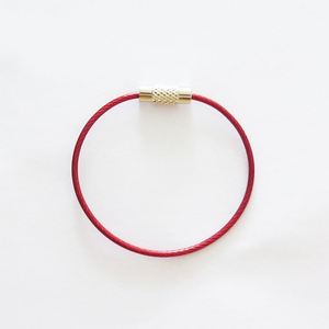 YIWANG Rouge En Acier Inoxydable Fil Porte-clés 150mm Fil Vis Serrure Porte-clés - Product Image 2