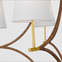 XZ personalizado minimalista nórdico decorativo Led techos altos ratán bambú paja colgante lámpara sombra luz araña