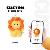 Personnages animés de jeu de peluches animaux de dessin animé mignon personnalisé porte-clés en peluche personnalisé