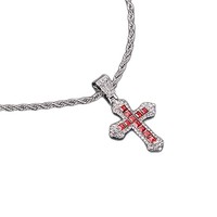 Collier pendentif croix en zircon de style Ma Siwei avec chaîne en corde, alliage hip-hop unisexe pour bijoux transfrontaliers
