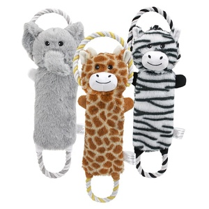 Juguetes de Peluche Personalizados para Perros, Sin Relleno, Diseño de Zebra y Elefante, Duraderos, de Lujo, Interactivos, con Sonido, para Masticar - Product Image 1