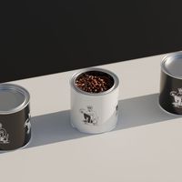 Petites boîtes de conserve en stock récipient d'emballage de qualité alimentaire pour bonbons biscuit café 250ml 250g pour le stockage des grains de café
