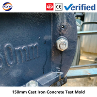 Molde de Prueba de Hormigón de Hierro Fundido de Alta Resistencia de 150 mm con Pernos de Fijación, Molde para Pruebas de Resistencia del Cemento para Ingeniería Civil