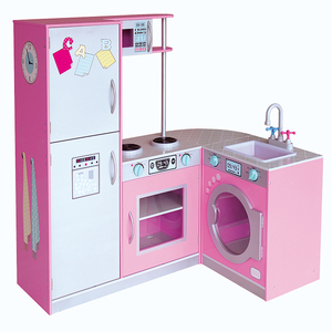 Offre Spéciale grand En bois Ensembles De Cuisine <span class=keywords><strong>jouet</strong></span> Pour enfants avec Réfrigérateur Et four - Product Image 3