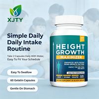 Capsules de Formule Naturelle pour l'Augmentation de la Taille, Complément Herbal, Vitamine D, Calcium, 60 Capsules pour Enfants et Adultes, Favorise la Santé Osseuse