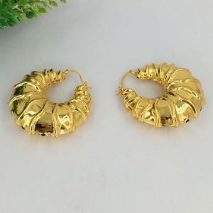 Yuminglai Anting-Anting Wanita, Perhiasan Emas 18 K Mode Elegan Italia Pakaian Harian FHK13052 - Product Image 2