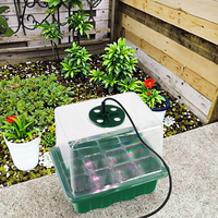 Boîte à plateau de graines avec dôme à humidité réglable Kit de semis de pépinière légère avec pelle et étiquette pour serre