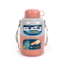 Bouteille d'eau de sport en PP enduit avec sangle d'hydratation à boire directement pour le fitness, les voyages et les activités de plein air