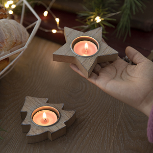 Bougeoir de Noël d'ornement de décoration de table de fête de Noël en bois - Product Image 5
