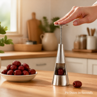 Handmatige dadelontpitter van zinklegering, olijfpitverwijderaar, fruitontpitter, keukengerei