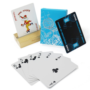 Venta al por mayor profesional personalizado para la baraja de naipes real de plástico para juego de cartas impresas con estuche promocional - Product Image 2