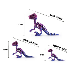 Vashine 3D impreso Jurásico período <span class=keywords><strong>dinosaurio</strong></span> niños juguetes decorativos <span class=keywords><strong>Velociraptor</strong></span> <span class=keywords><strong>esqueleto</strong></span> 3D impresión PLA Animal figura Toi - Product Image 6