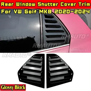 For VW Golf MK8 2020-2024 Body Kit Rear Quarter <b>Panel</b> <b>Window</b> Glossy Black Rear <b>Window</b> Shutter Cover Trim Accessories - Product Image 4