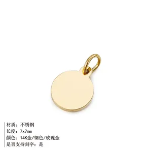 Accessori per gioielli in acciaio inossidabile al titanio possono essere incisi accessori per LOGO all'ingrosso <span class=keywords><strong>ciondoli</strong></span> per bracciali personalizzati - Product Image 5