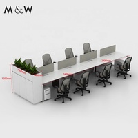 Bureau modulaire en bois pour 4 personnes M&W Dubai Project Office avec design extensible, installation rapide, postes de travail commerciaux modernes