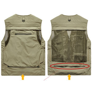 Gilets de pêche multi-poches, respirants, en maille, pour activités de plein air, photographie, randonnée, sport, <span class=keywords><strong>gilet</strong></span> <span class=keywords><strong>sans</strong></span> manches en maille pour homme - Product Image 5