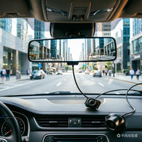 Rétroviseur de voiture avec écran tactile 9,66 pouces, streaming, CarPlay, Android Auto, double caméra de recul 1080P
