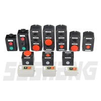 Bouton de commande SSSHENG PKE-2H IP40 10A, interrupteur à bouton-poussoir 2 touches vert rouge noir, borne à bouton-poussoir