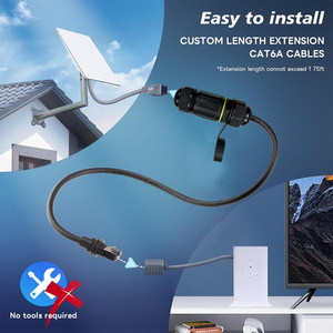 Adaptateur Ethernet, coupleur RJ45, connecteur Gigabit étanche de 19,52 pouces pour camping-car, cabane - Product Image 4