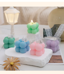 Vela perfumada de cera de soja <span class=keywords><strong>Super</strong></span> Z, velas decorativas de cubo de burbujas con logotipo personalizado de lujo natural - Product Image 6