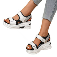 Fabrication de chaussures de bonne qualité, chaussures décontractées confortables pour femmes, sandales à plateforme pour femmes, sandales à semelle épaisse de créateur