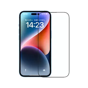 高品质高透明2.5d 0.33毫米钢化玻璃屏幕保护装置适用于iPhone11 12 13 14 15无气泡移动钢化玻璃