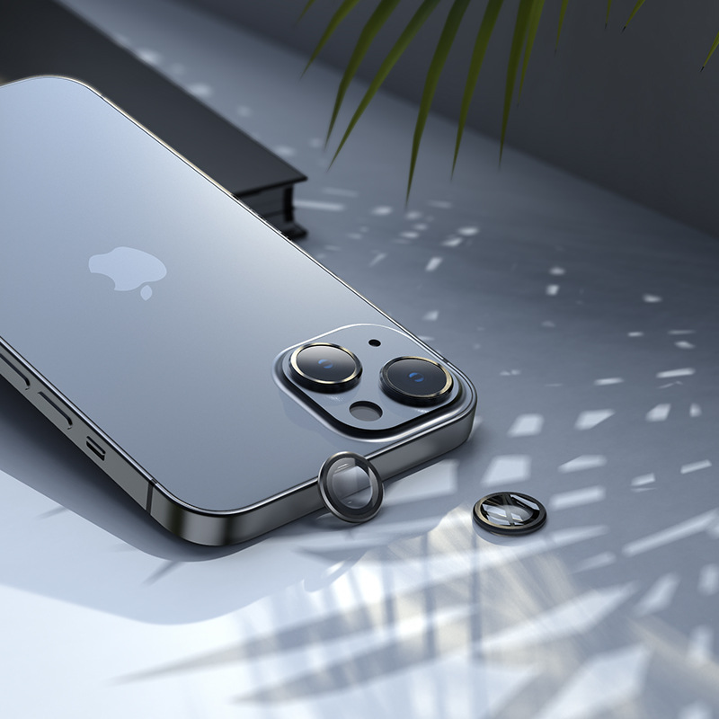 Premium HD Camera Lens Protector For iPhone 14 13 12 Pro Max 13 Mini Metal camera lens ring protector Camera Screen Cover Film