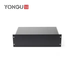 Yonggu Custom 19inch Audio Amplifier Bluetooth Case Sandblast Anodized Aluminum Cabinet Enclosure 4U Server Rack Mount Chassis