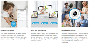 PL326 3MP nuova telecamera di rete intelligente per bambini per la casa Audio HD con tracciamento automatico a due vie per la visione notturna integrata nella memoria dei dati del microfono Cloud - Product Image 5