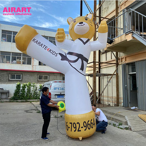 Mascotte de tigre en forme personnalisée, thème karaté, ballon gonflable à LED, éclairage, <span class=keywords><strong>taekwondo</strong></span> - Product Image 5