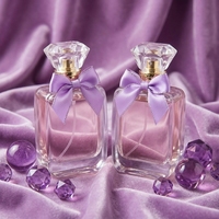Flacon de parfum en verre élégant et luxueux de 55 ml avec capuchon en acrylique personnalisé et nœud décoratif – Vente en gros Anding