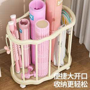 Panier à linge rond blanc avec nœud, organisateur de vêtements sur roulettes, type A506 - Product Image 2