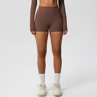 Shorts de sport pour femmes, leggings de compression en nylon, shorts de cycliste taille haute extensibles pour la course, le fitness et le yoga