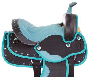 Sillín de caballo de cuero occidental de alta calidad hecho a mano duradero Ranch Trail Riding Saddle ajustable estribo asiento profundo OEM al por mayor - Product Image 2