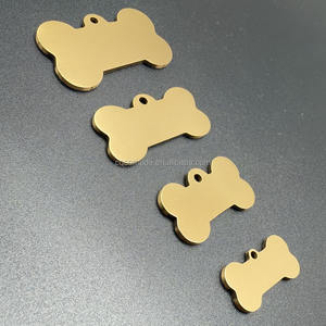 Verschiedene Größen Unbehandelte Messing Knochen form Hund ID Tag Blank Collar Tags zum Stempeln Laser gravur - Product Image 4